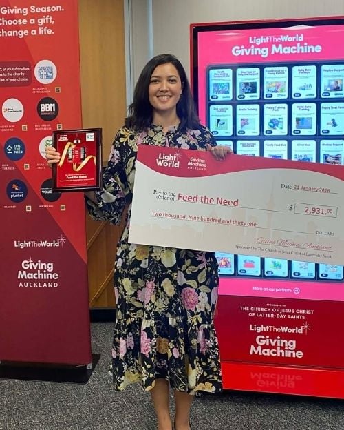 Monique MacKay fundraising for Feed the Need in Takapuna with Giving Machine