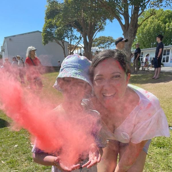 Monique MacKay Glenfield real estate agent Harcourts at Target Road School Colour Run